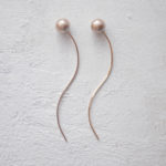 Cottonpearl Wire Earrings Beige