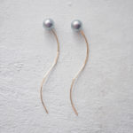 Cottonpearl Wire Earrings Richgray