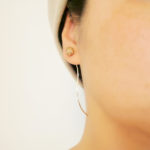 Linestone Wire Earrings Rosepink