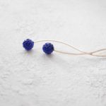 Linestone Wire Earrings Sapphire