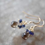 Smoky Quartz & Blue Sapphire Drop Earring