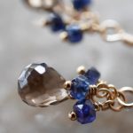 Smoky Quartz & Blue Sapphire Drop Earring