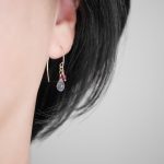 labradorite garnet Earring