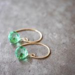 Seafoam Green Quartz Faceted Earrings