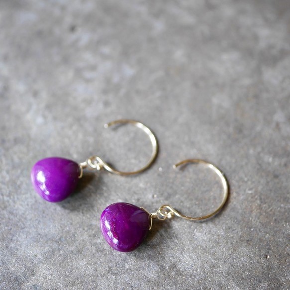 Purple Alunite Marron Earrings