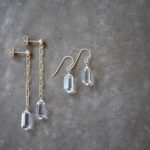 Crystal chain icicle earrings