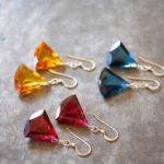 Ruby red quartz earrings