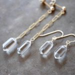 Crystal chain icicle earrings