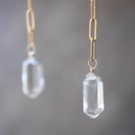 Crystal chain icicle earrings