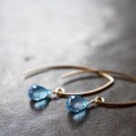 Swiss blue topaz earrings