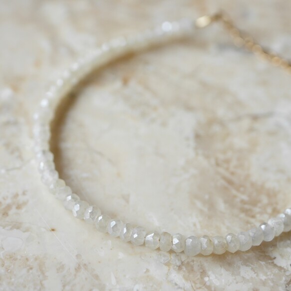white sillimanite bracelet