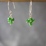 Chrome diopside belly earrings