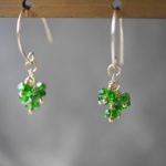 Chrome diopside belly earrings