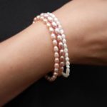 Natural color pearl bracelet