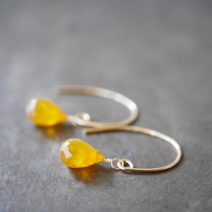 Yellow sapphire earrings