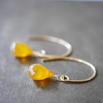 Yellow sapphire earrings