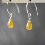 Yellow sapphire earrings