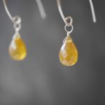 Yellow sapphire earrings