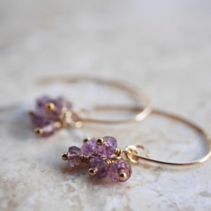 Mauveine sapphire berry earrings