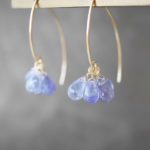 Gradation tanzanite berry earrings