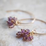 Mauveine sapphire berry earrings