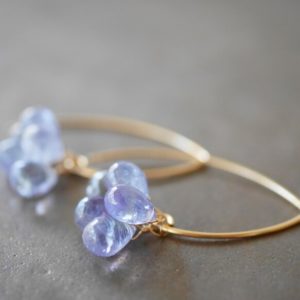 Gradation tanzanite berry earrings