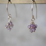 Mauveine sapphire berry earrings