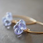 Gradation tanzanite berry earrings