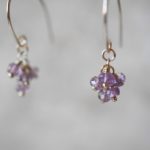 Mauveine sapphire berry earrings