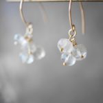 Ceylon Gray Moonstone Berry Earrings