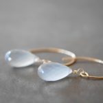 Ceylon Gray Moonstone Drop Earrings