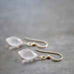 Rose quartz chandelier earrings