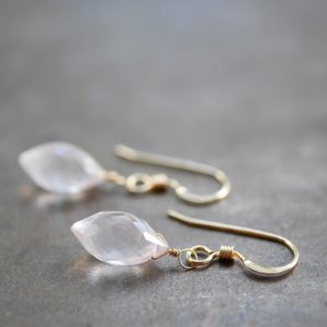 Rose quartz chandelier earrings