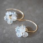 Ceylon Gray Moonstone Berry Earrings