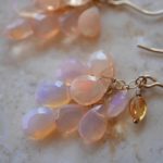 Flamingo opal mermaid earrings