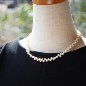 Akoya pearl lace necklace