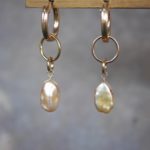 Petal pearl earrings