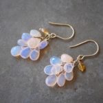 Flamingo opal mermaid earrings