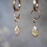 Petal pearl earrings