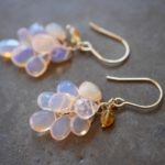 Flamingo opal mermaid earrings