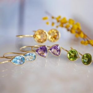 Spring color drop earrings