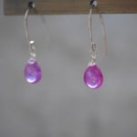 ruby pair cut earrings