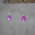 ruby pair cut earrings