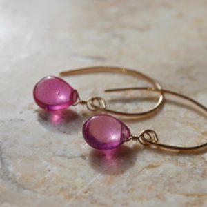 ruby pair cut earrings