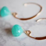 Amazonite onion earrings