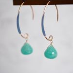 Amazonite onion earrings