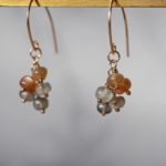 Autumn moonstone berry earrings