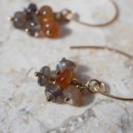 Autumn moonstone berry earrings