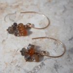 Autumn moonstone berry earrings