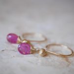 pear shaped ruby earrings